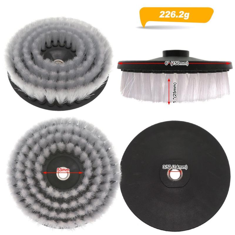 Electric Cleaning Brush 6 Inch Hollow Rodless M14-2 Transparent Electric Cleaning Brush Head