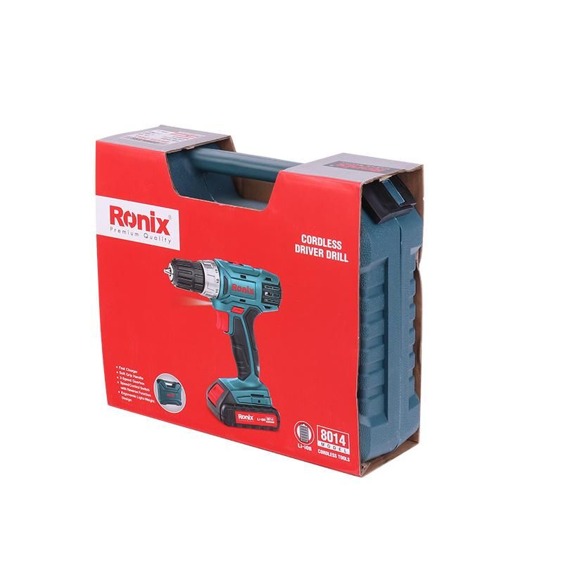 Ronix Model 8014 Cordless Power Tools 14.4V Battery Electric Screwdriver Cordless Drill
