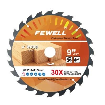 High Quality 235*2.6/1.8*24t*30mm Tct Circular Saw Blade for Wood Cutting