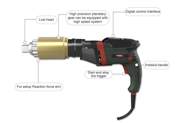 3800 Nm Electric Bolt Tighten Tool Torque Preset Electric Wrench