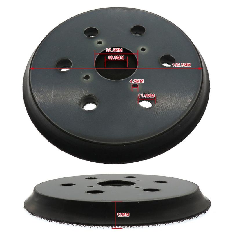 148mm 6 Holes Dust Free Black Sanding Pads