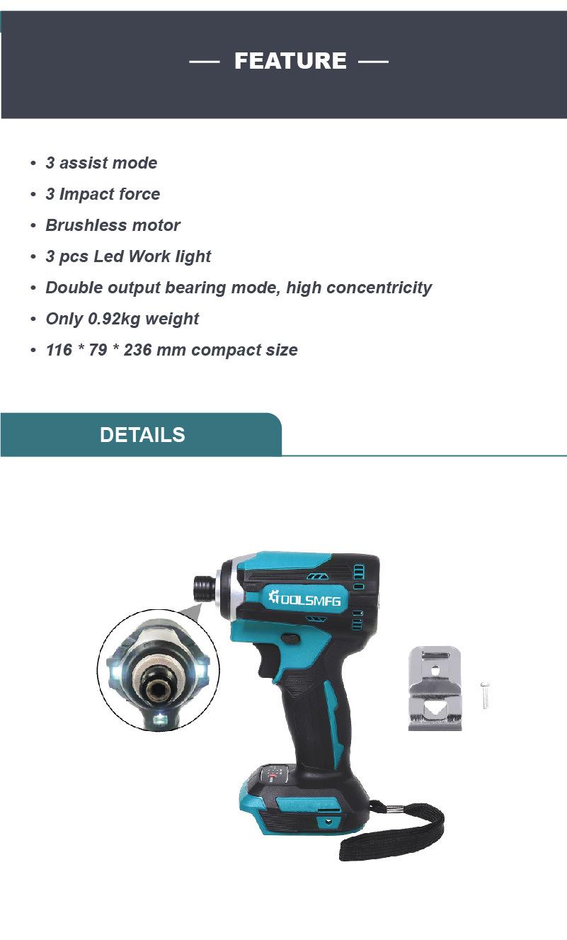 3 Mold Brushless Impact Driver TM 20V-180 Professional