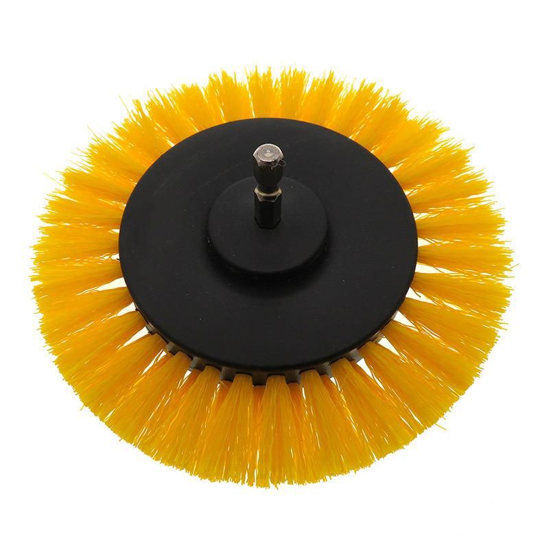 3.5 Inch Yellow Electric Drill Gap Brush Kitchen Floor Gap Cleaning