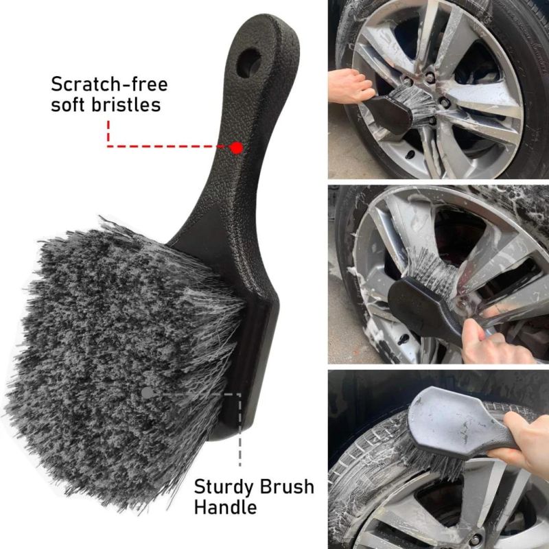 Cross-Border Supply Car Cleaning Brush Car Beauty Interior Cleaning Tool 15 Set Wheel Detail Brush