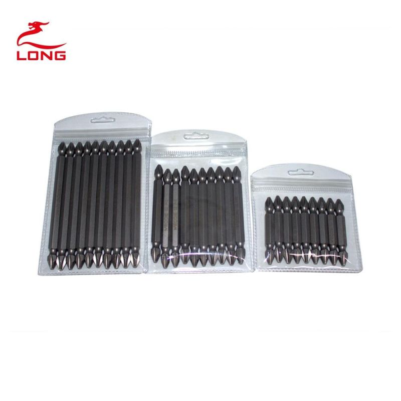 Double End Screwdriver Bits in Chrome Finish