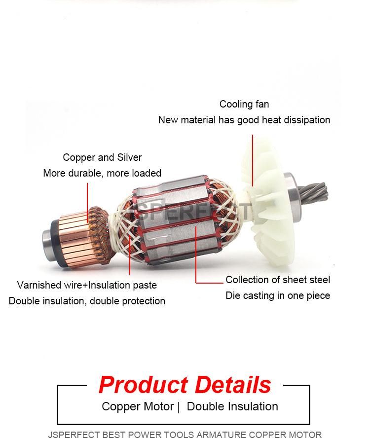 China Manufacturer Full Copper Armature Gco220 Cut off Machine Rotor