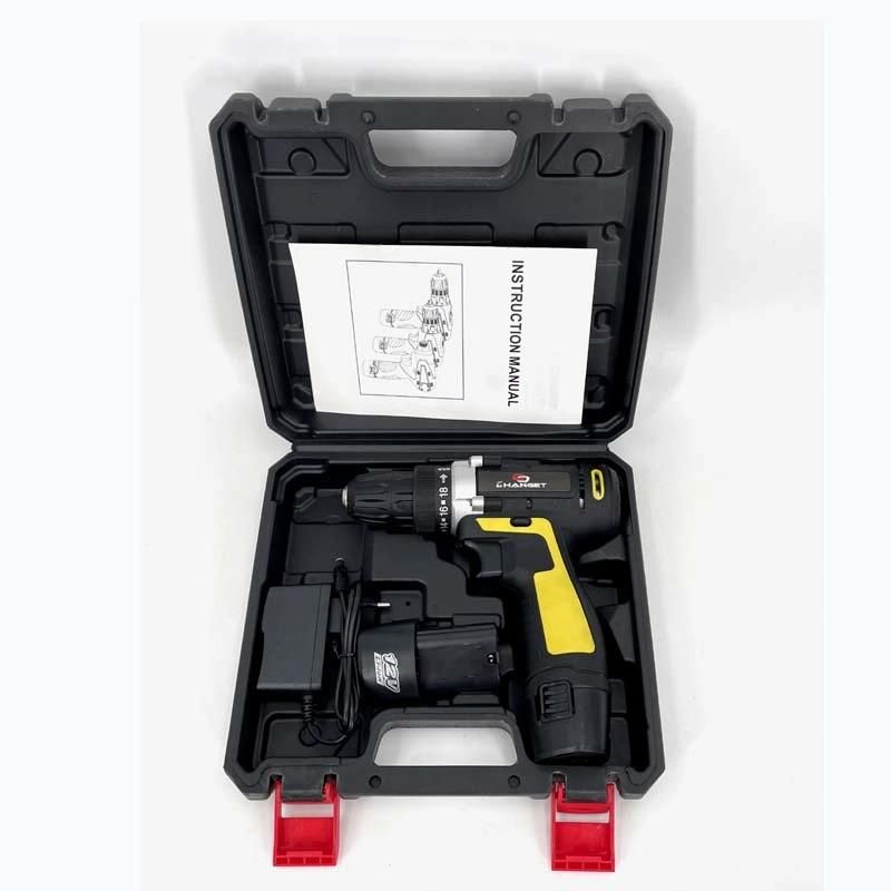 Cg-2004yellow Double Speed 12V 16.8V 21V Li-on Lithium Battery Professional Manufacturer Hand Rechargeable Forward and Reverse Impact Cordless Drill