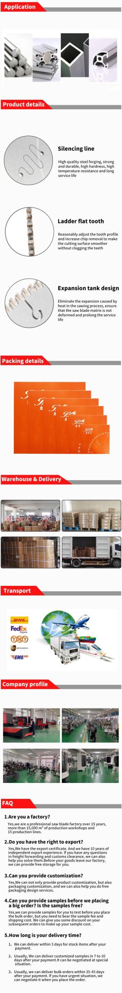 355X3.2/2.6X25.4X100t Professional Table Saw Blade Metal Cutting Circular Tct Aluminum Saw Blade