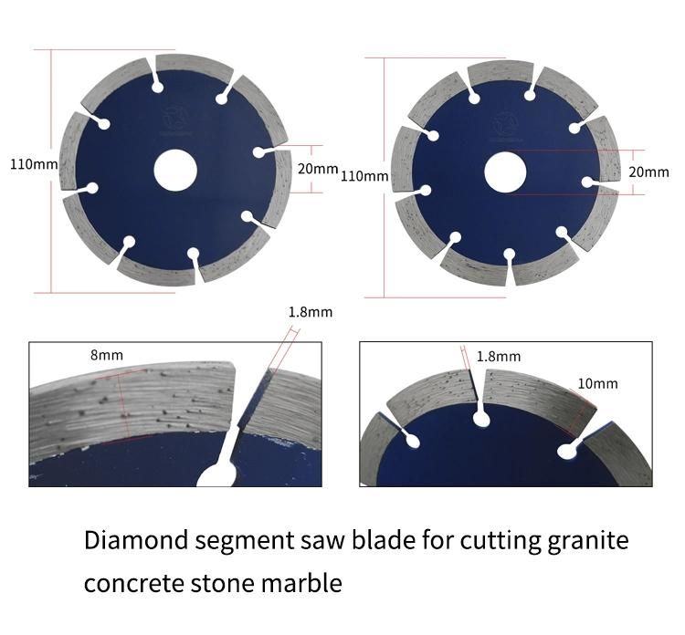 110mm Diamond Disk Saw Blades for Grooving Wall Cut Concrete