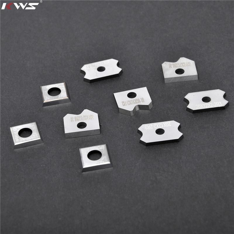 Kws Carbide Inserts for Wood Planer and Helical Cutter Heads Indexable Spiral Cutter Heads