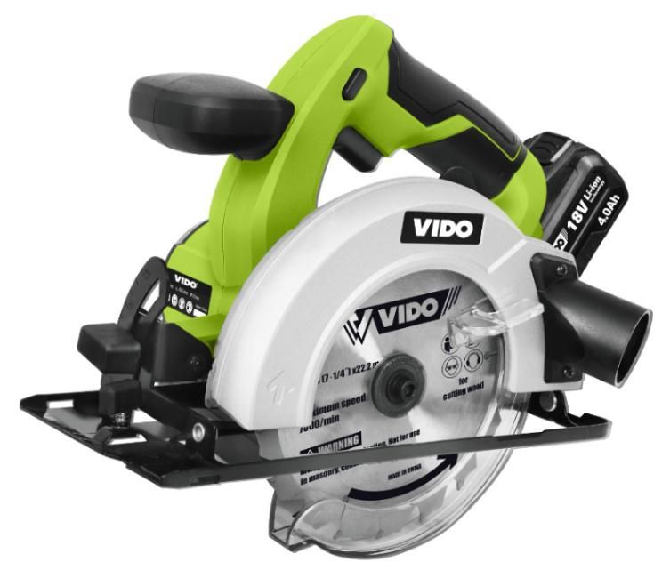 Vido Wood Cutter Adjustable Angle& Depth 18V 150mm Cordless Circular Saw