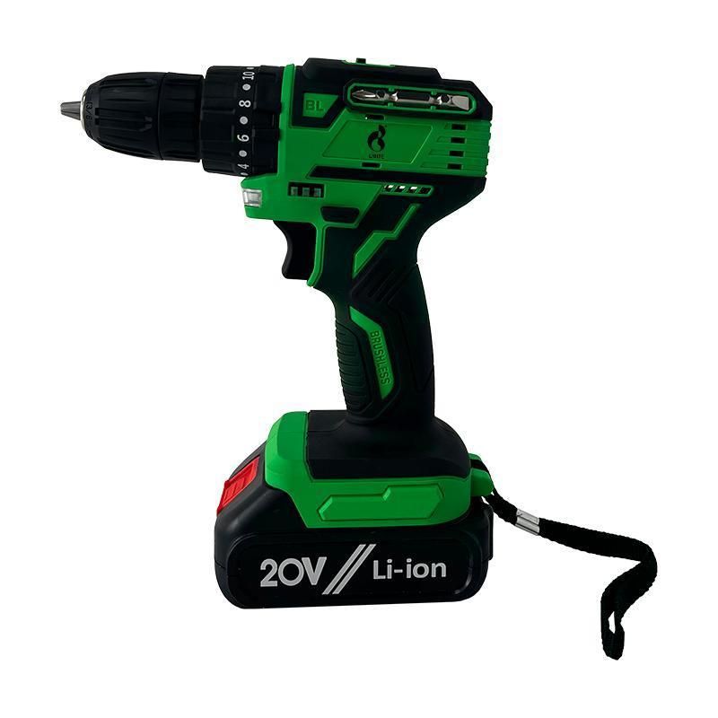 20V Lithium Heavy Duty 45nm Professional Cordless Impact Brushless Drill