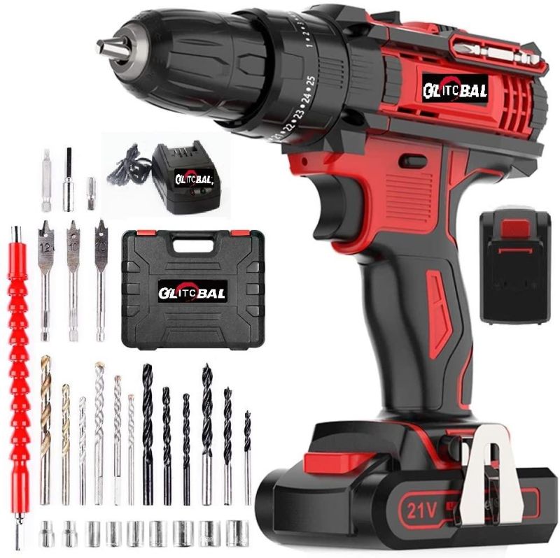 New Super Professional-Battery Cordless/Electric-Power Machine Tools-Screwdriver/Impact Drill Set
