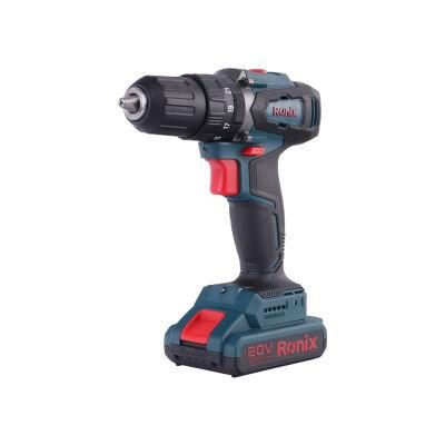 Ronix 13mm Chuck Size Li-ion Battery Cordless Brushless Hammer Drill