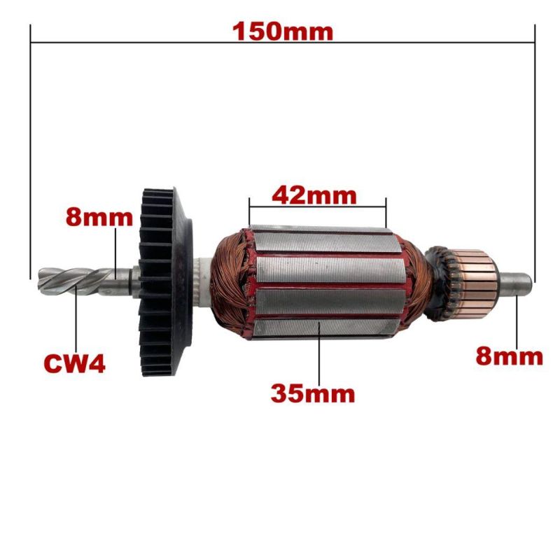 AC220V-240V Rotor Anchor Armature Motor Replacement for Bosch Impact Drill