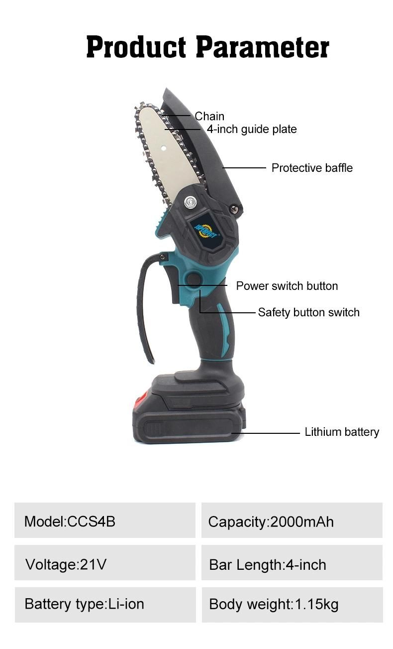 Jsperfect Breshless Cordless Chainsaw with Two Battery