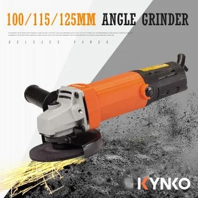 Kynko 100mm/4&quot; 720W 12000rpm Back Switch Electric Angle Grinder for Stone Industry Power Tools