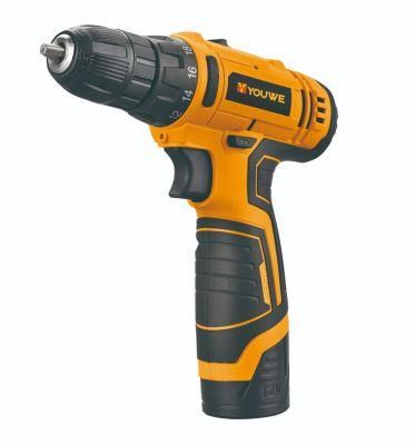 2022 Hot Power Drill Electric Driver 12V Rechargeable Li-ion Battery Cordless Drill with Variable Speed