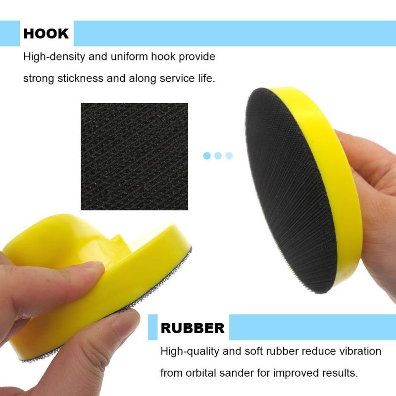 Cross-Border Supply 5 Inch 125mm Manual Dovetail Polishing Disc Self-Adhesive Flocking Sandpaper Polishing Disc Car Cleaning