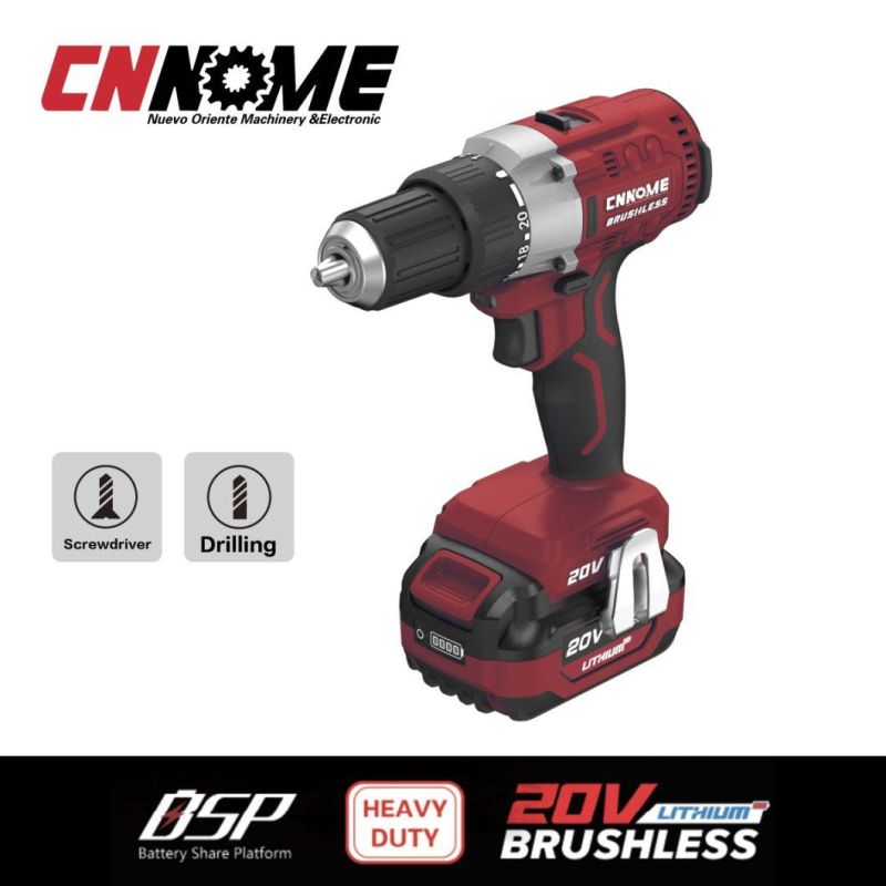 Cnnome Power Tools Electric Tools Heavy Duty Cordless Drill 20V Brushless Drill Impact Drill