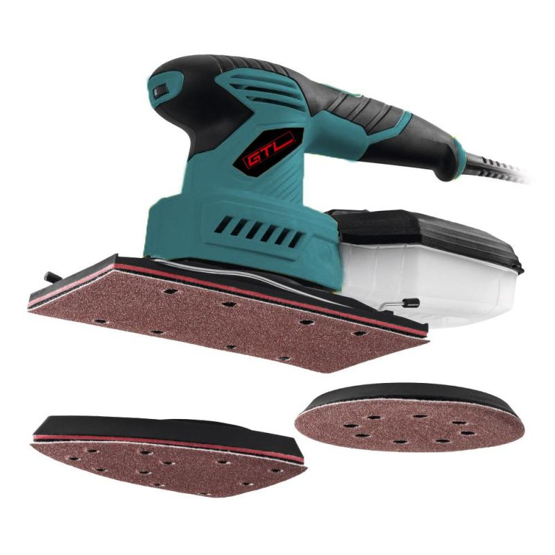 220W 3-in-1 Multi-Functional Wood Working Sander with Dust Box & 3 Additional Attachments