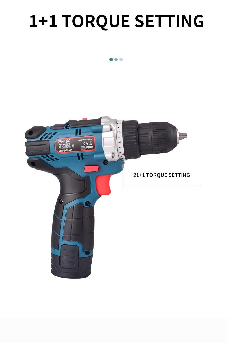 Prox Rechargeable Power Tool 12V 1.3ah 10mm Cordless Drill Pr-100150