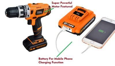 14.4V Powerful Lithium-Ion Battery Cordless Drill Power Tool