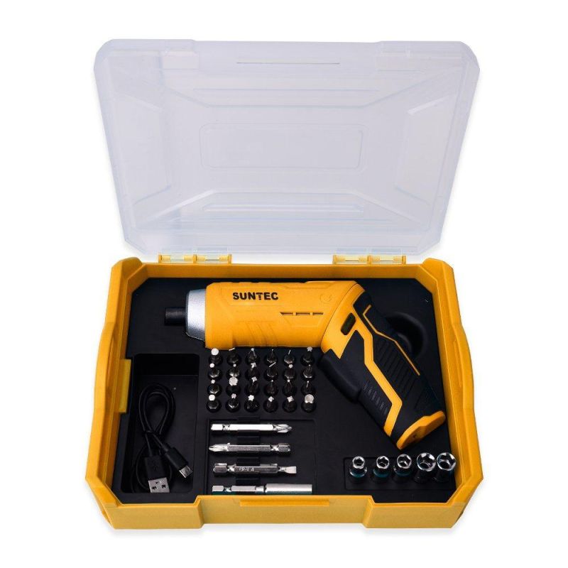 Power Cordless DC Motor Rechargeable Batteries Screwdriver Drill Set