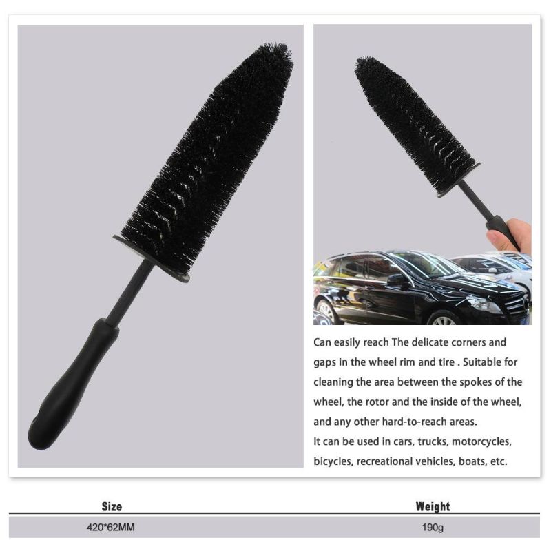 Cross-Border Supply Car Wash Tire Cleaning Brush Car Hub Brush Wheel Hub Brush Car Wash Brush Car Cleaning Supplies