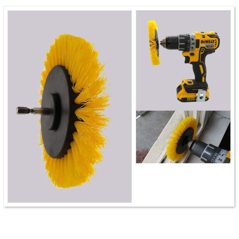 3.5 Inch Yellow Electric Drill Gap Brush Kitchen Floor Gap Cleaning