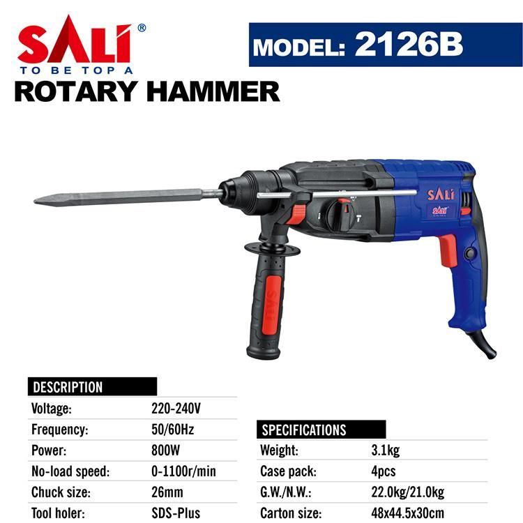 Sali 2126b 26mm 800W Multifunction Function High Quality Rotary Hammer