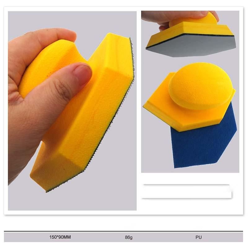 Cross-Border Supply 150*90mm Manual Diamond Polishing Disc Self-Adhesive Back Velvet Sandpaper Polishing Disc for Car Cleaning