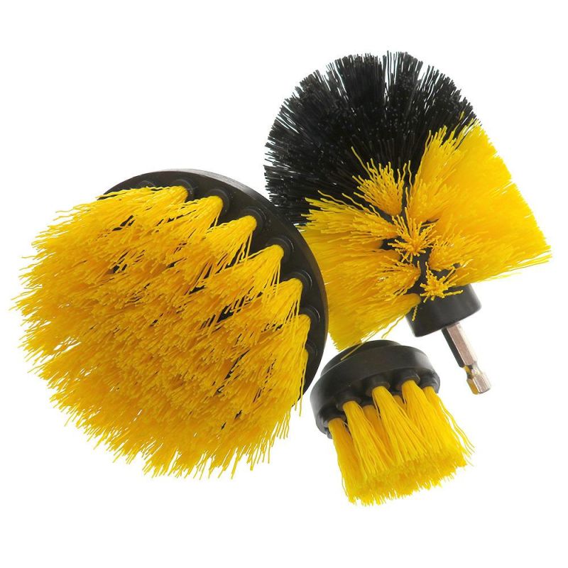 Electric Drill Brush 3.5 Inch 4 Inch Yellow Brush Head Floor Wall Descaling Cleaning Polishing Cleaning Brush