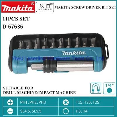 Original Makita 11PCS 25mm Mixed Head Screw Driver Bits Set