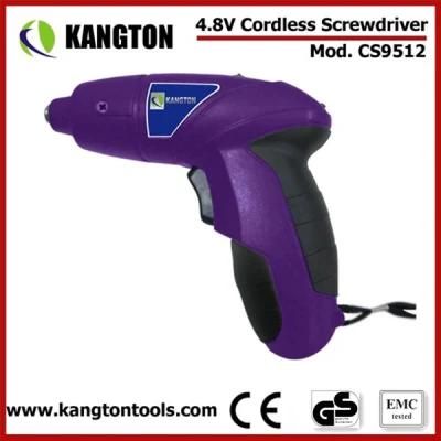 Rechargeable 4.8V Cordless Electric Screwdriver Kit (KTP-CS9512)