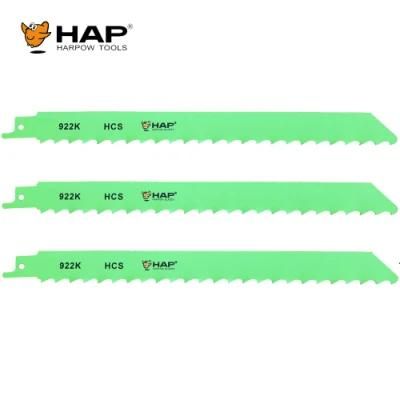 R922K Hcs 225mm 3tpi Wood Cutting Reciprocating Saw Blade with Green Color