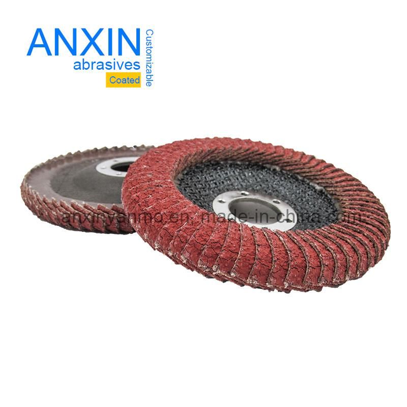 Half Curved Edge Abrasive Flap Disc R Angle Polishing Ceramic