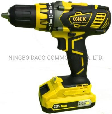 High-Quality 16V 2000mAh Lithium Battery Cordless Drill Electric Tool Power Tool