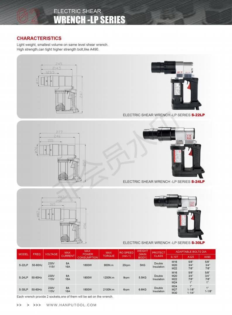 China Manufacturer Electric Tools Shear Wrench Tc Bolts