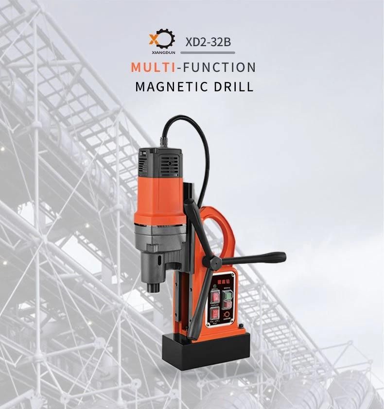 Xd2-32b* Portable Multifunctional Mag Drill Press Plastic Frame Magnetic Press Machine 1800W/32mm Magnetic Drill