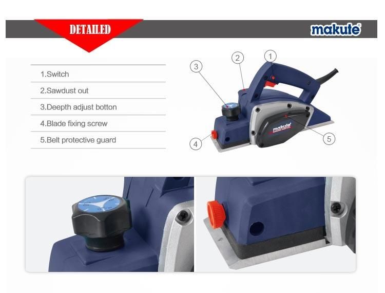 Makute Electric Planer with Good Quality Woodworking Machinery