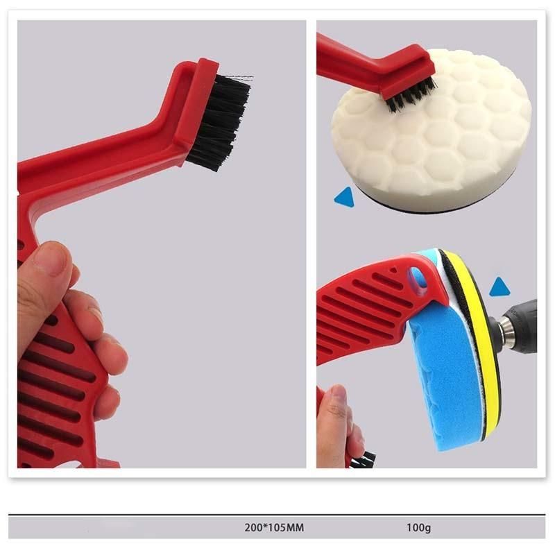 Cross-Border Supply 200*105mm Polishing Disc Cleaning Brush Grinding Wax Cleaning Brush Car Cleaning Tool Cleaning Brush