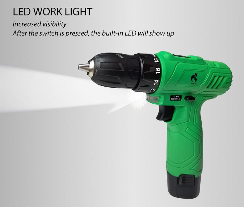 12V Li-ion Battery Power Cordless Drill