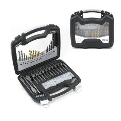 128PCS Combination HSS Drill Bit Set Include Twist Drill Wood Drill Screwdriver Masonry Drill Bits