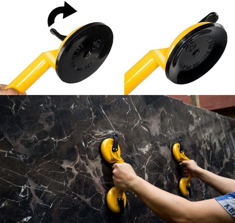 Heavy Duty Aluminum Vacuum Plate Handle Glass Suction Cup