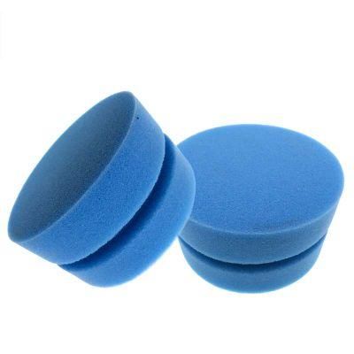 Cross-Border Supply 90mm Blue Car Polishing and Waxing Sponge Car Cleaning Sponge Car Beauty Sponge