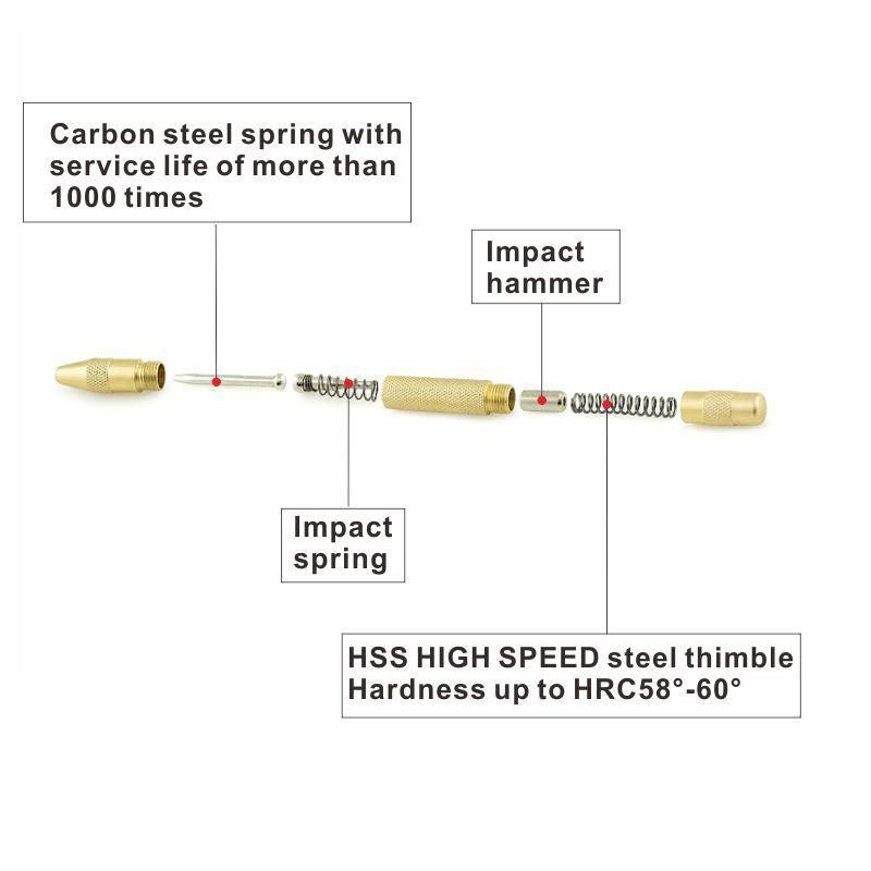 Steel Automatic Center Punch for Stable Hole Drill Indentation