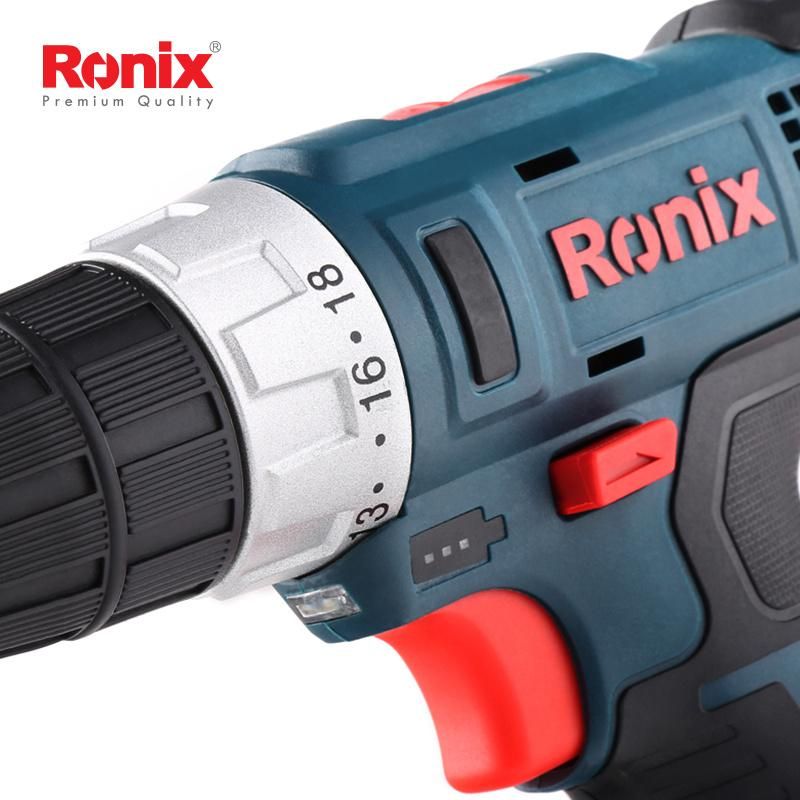 Ronix Model 8612c High Quality Mini 12V Power Tool Hand Electric Cordless Driver Drill