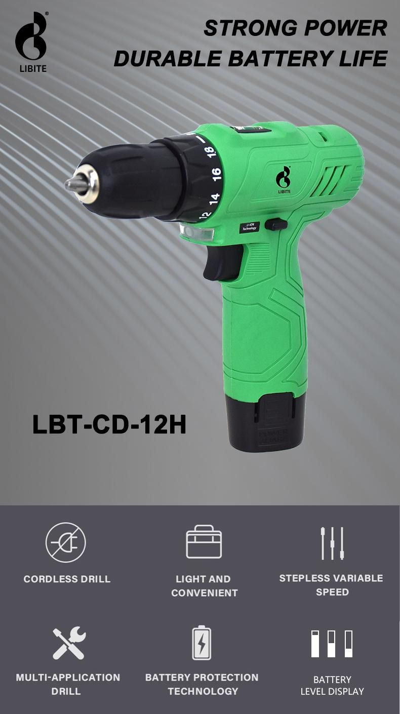 12V Li-ion Battery Power Cordless Drill