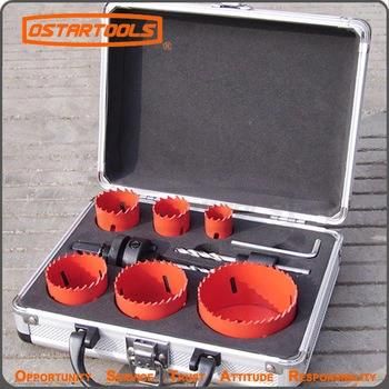 Bi-Metal Holesaw Kit Hole Saw Cutter Set with Arbor and Drill Bits